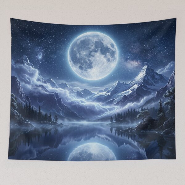 Item preview, Celestial Moon Mountains | Fantasy Night Landscape designed and sold by JonelleTshirts.