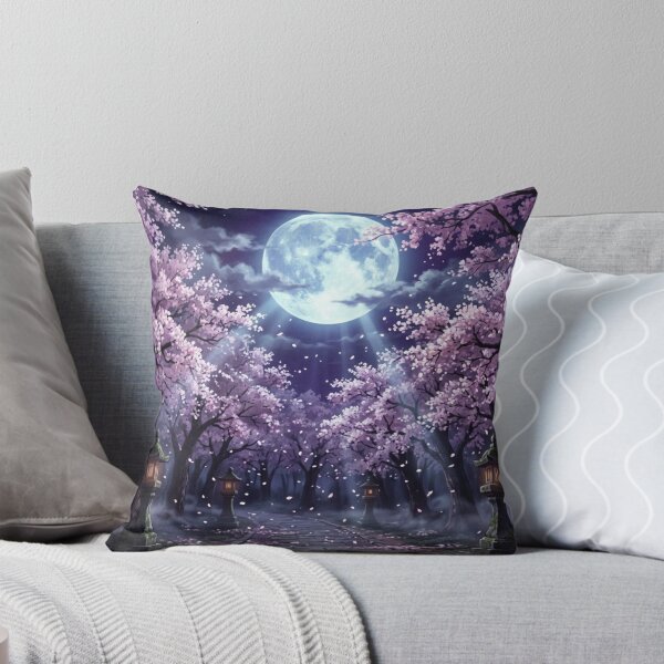 Item preview, Cherry Blossoms Japanese Full Moon designed and sold by JonelleTshirts.