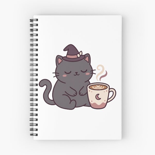 Item preview, Witch Hat Cat Latte Coffee Lover Design designed and sold by PinkyDona.