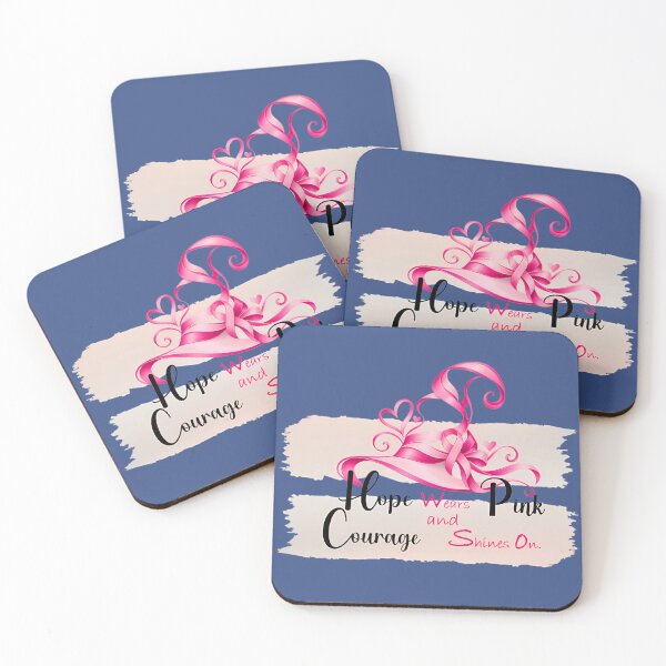 Item preview, Hope Wears Pink and Courage Shines On Breast Cancer Awareness designed and sold by azultekhelet.