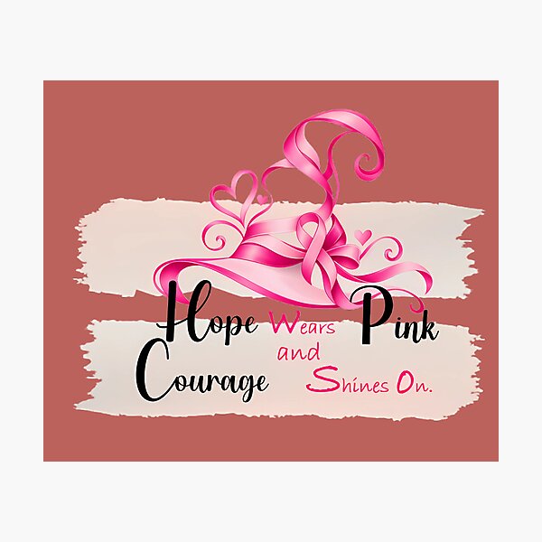 Item preview, Hope Wears Pink and Courage Shines On Breast Cancer Awareness designed and sold by azultekhelet.