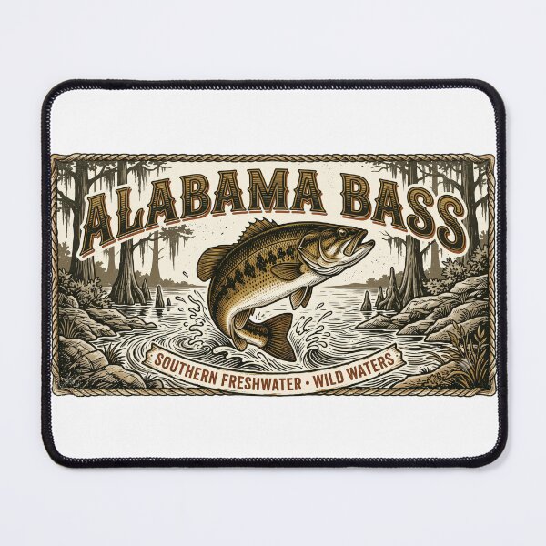 Item preview, Vintage Alabama Bass Southern Wild Waters Graphic designed and sold by NobleCast .