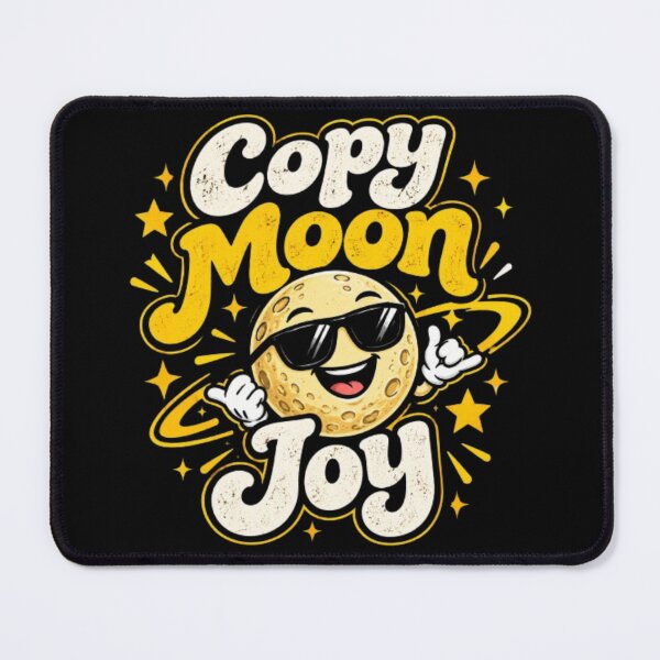 Item preview, Copy Moon Joy – Cute Smiling Moon Retro Space Art designed and sold by Obinne.