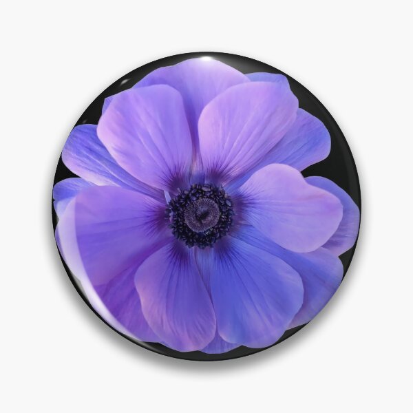 Item preview, Gorgeous Purple Violet  Anemone Flower on Black Shapes Mania  designed and sold by Shapes-Mania.