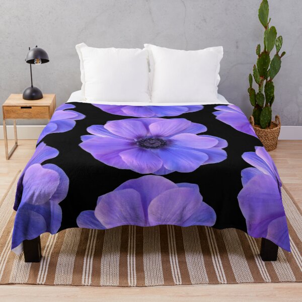 Item preview, Gorgeous Purple Violet  Anemone Flower on Black Shapes Mania  designed and sold by Shapes-Mania.