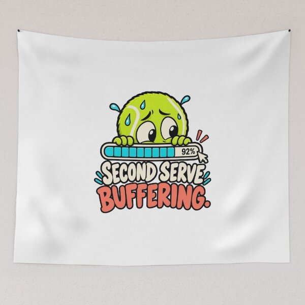 Item preview, Second Serve Buffering Funny Tennis Player Humor designed and sold by MOTIFOLK.