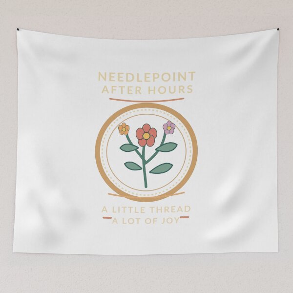 Item preview, Needlepoint After Hours Floral Stitching Club Shirt designed and sold by Gifts0.