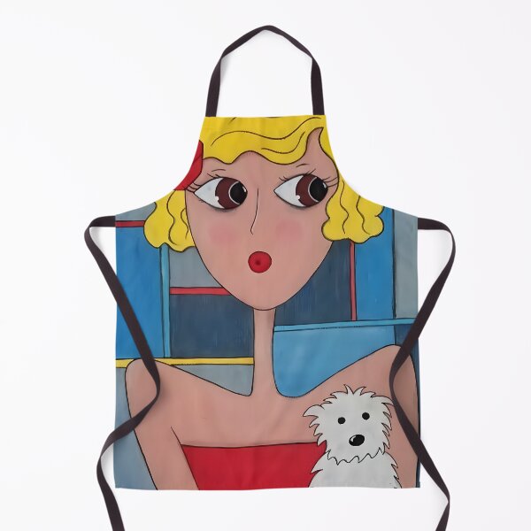 Item preview, Blonde Girl with Cute White Puppy designed and sold by Diarta.