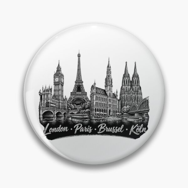 Item preview, Vintage European Travel Sketch – London Paris Brussels Köln designed and sold by shahrone.