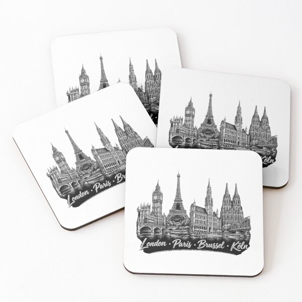 Item preview, Vintage European Travel Sketch – London Paris Brussels Köln designed and sold by shahrone.
