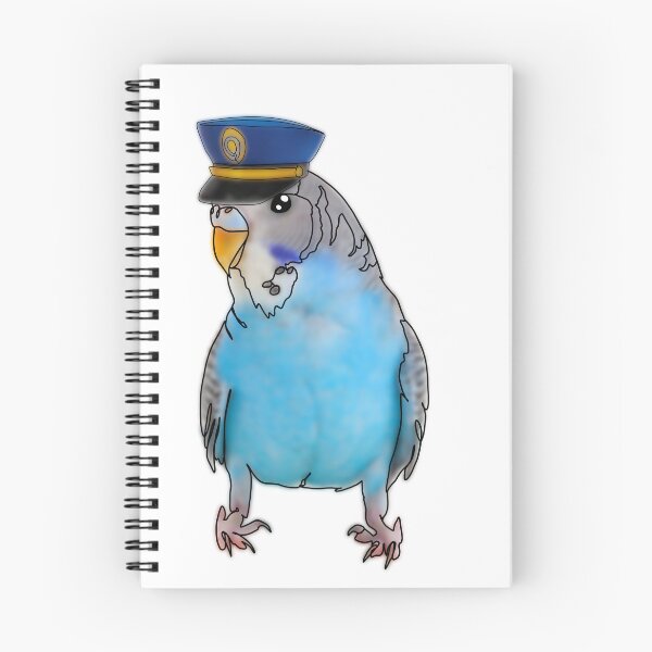 Item preview, Speedie the budgie in police hat- animalzinhats designed and sold by Ashley’sAnimalz.