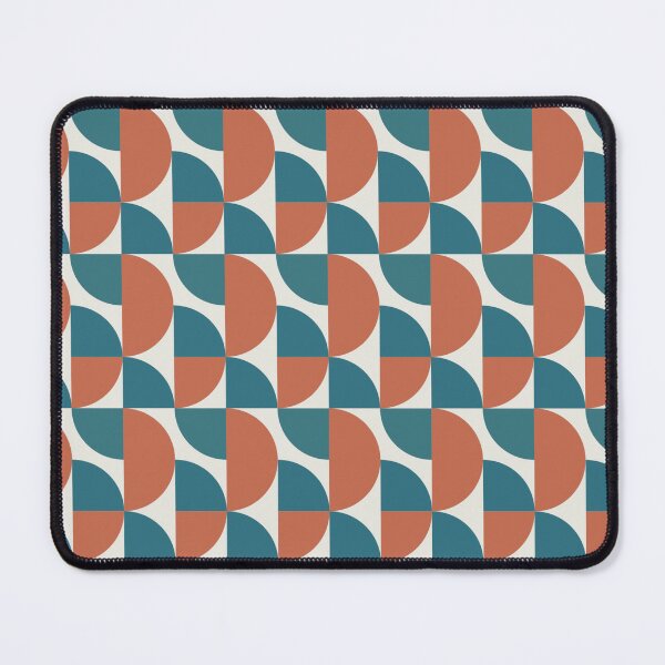 Item preview, Mid Century Modern Geometric Pattern in Teal and Terracotta designed and sold by Specialdesign10.