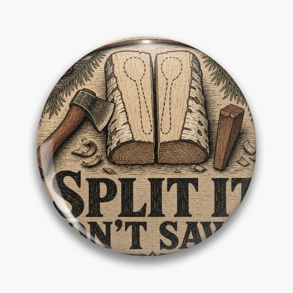 Item preview, Split It Don't Saw It Green Woodworking Badge designed and sold by BoosterShop.