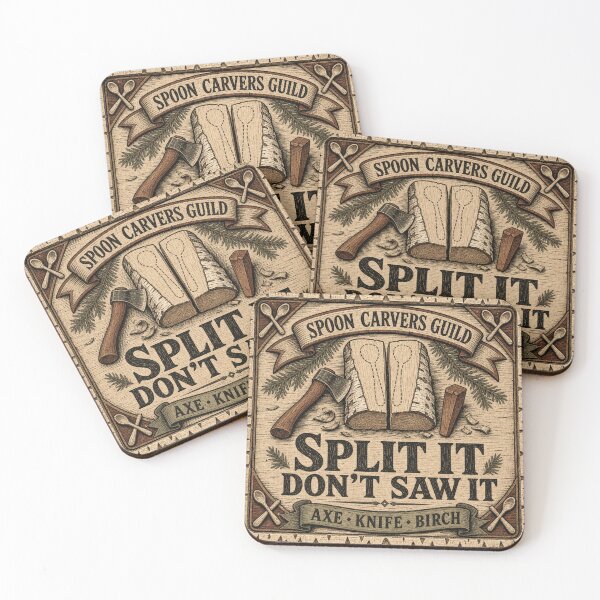 Item preview, Split It Don't Saw It Green Woodworking Badge designed and sold by BoosterShop.