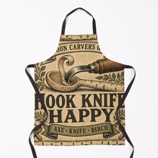 Item preview, Hook Knife Happy Spoon Carver Badge designed and sold by BoosterShop.