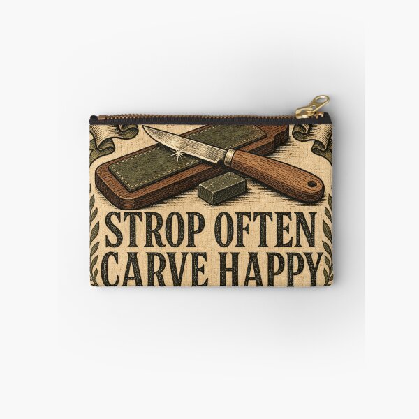 Item preview, Strop Often Carve Happy Spoon Carving Gift designed and sold by BoosterShop.