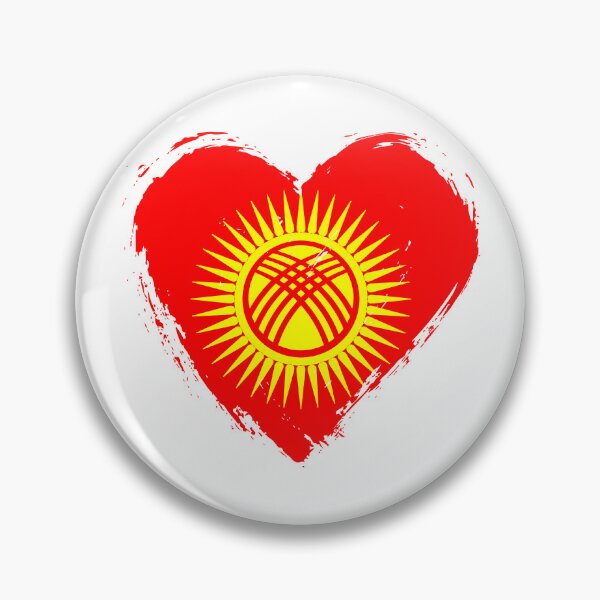 Item preview, Distressed Kyrgyzstan Flag Heart KG designed and sold by shitpostee.