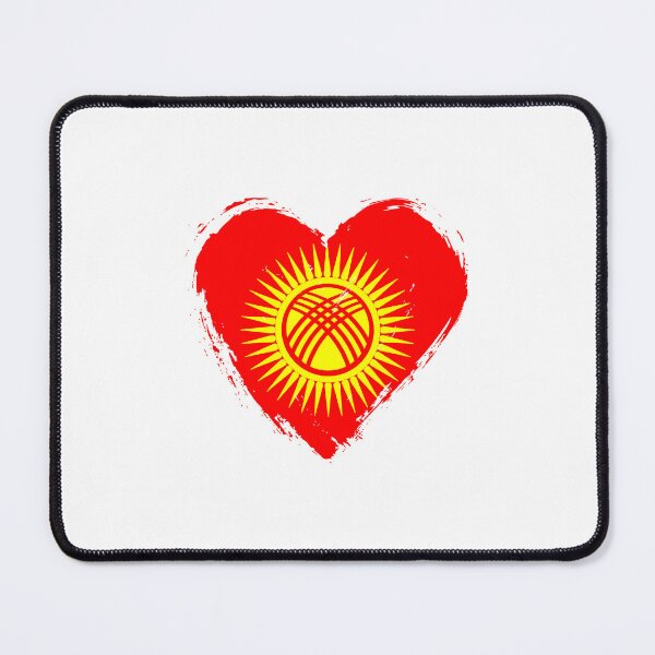 Item preview, Distressed Kyrgyzstan Flag Heart KG designed and sold by shitpostee.