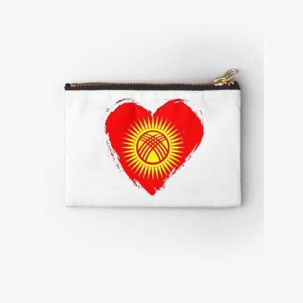Item preview, Distressed Kyrgyzstan Flag Heart KG designed and sold by shitpostee.