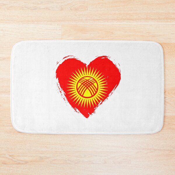 Item preview, Distressed Kyrgyzstan Flag Heart KG designed and sold by shitpostee.