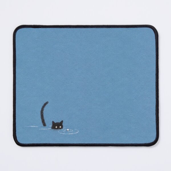 Item preview, Swimming Kitty — Black Cat Paddling in Blue Water designed and sold by Weichen-Z.