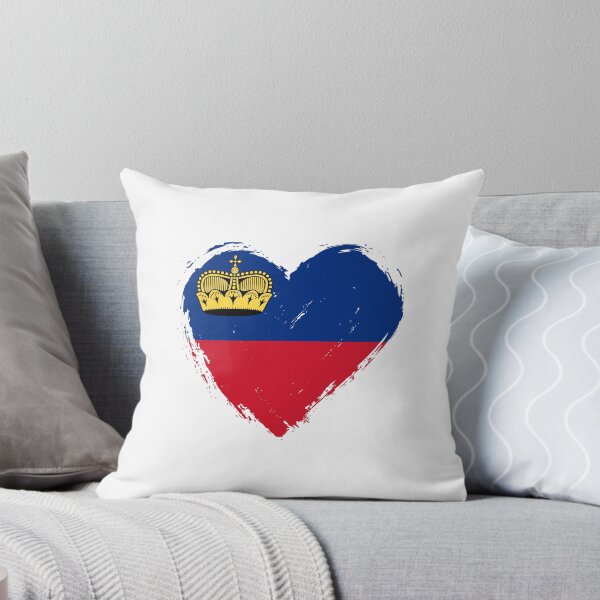 Item preview, Distressed Liechtenstein Flag Heart LI designed and sold by shitpostee.