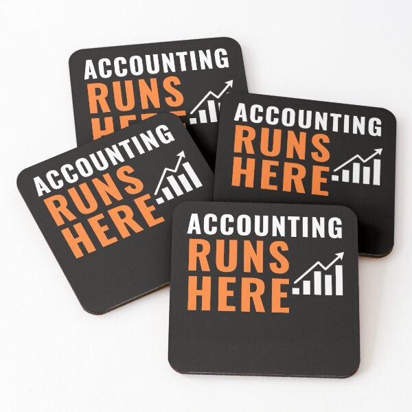 Item preview, Accounting Runs Here – Accountant Humor Typography designed and sold by FCA SIR MERCH .