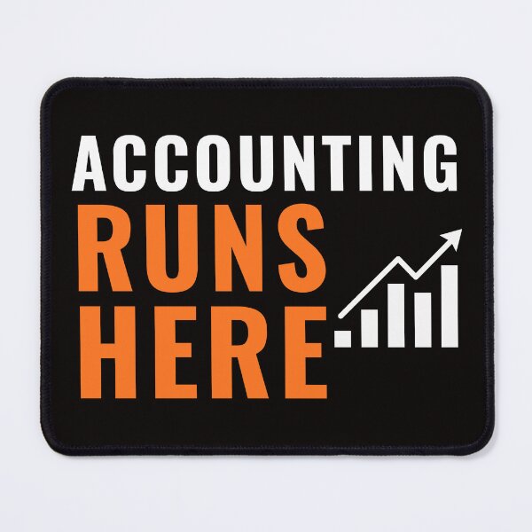 Item preview, Accounting Runs Here – Accountant Humor Typography designed and sold by FCA SIR MERCH .