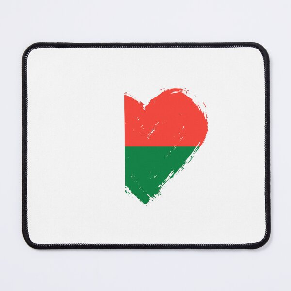 Item preview, Distressed Madagascar Flag Heart MG designed and sold by shitpostee.