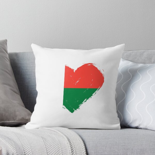 Item preview, Distressed Madagascar Flag Heart MG designed and sold by shitpostee.