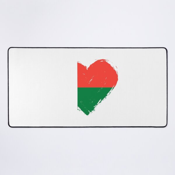 Item preview, Distressed Madagascar Flag Heart MG designed and sold by shitpostee.