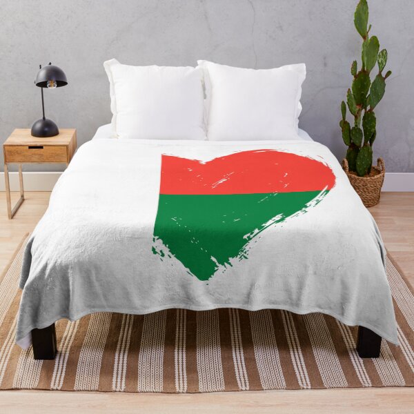 Item preview, Distressed Madagascar Flag Heart MG designed and sold by shitpostee.