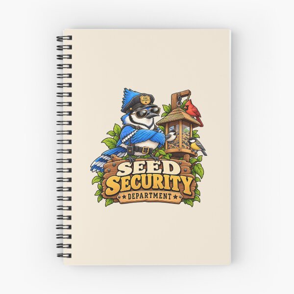 Item preview, Seed Security Department – Funny Blue Jay Birdwatching Design designed and sold by DIB Designs – Express Your Style.