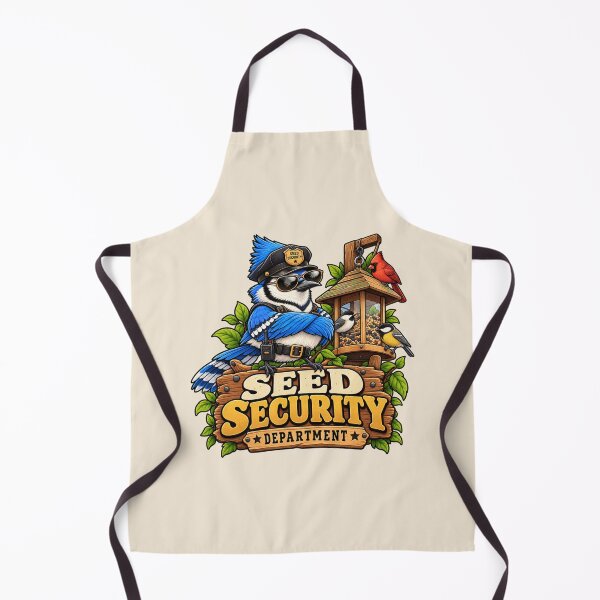 Item preview, Seed Security Department – Funny Blue Jay Birdwatching Design designed and sold by DIB Designs – Express Your Style.