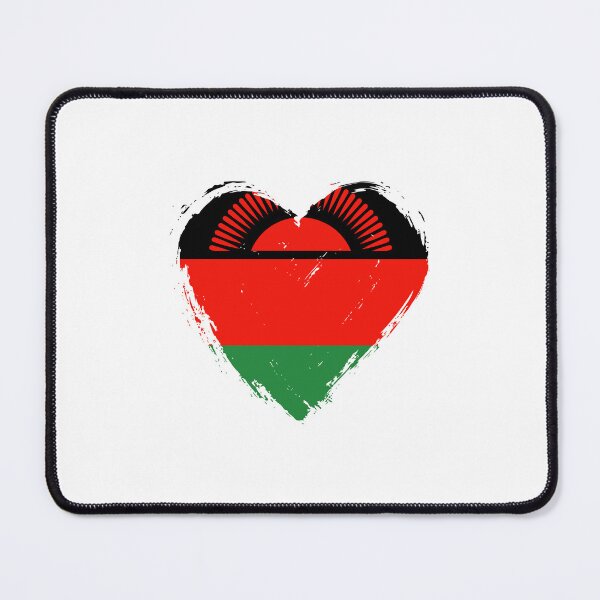 Item preview, Distressed Malawi Flag Heart MW designed and sold by shitpostee.