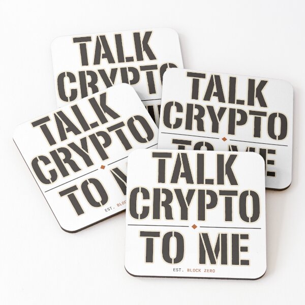 Item preview, Talk Crypto To Me Bold Stencil Typography designed and sold by Seeding Serendipity.