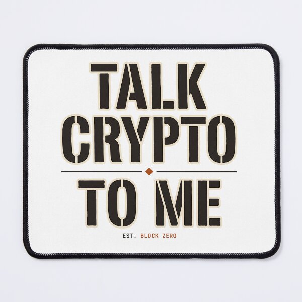 Item preview, Talk Crypto To Me Bold Stencil Typography designed and sold by Seeding Serendipity.