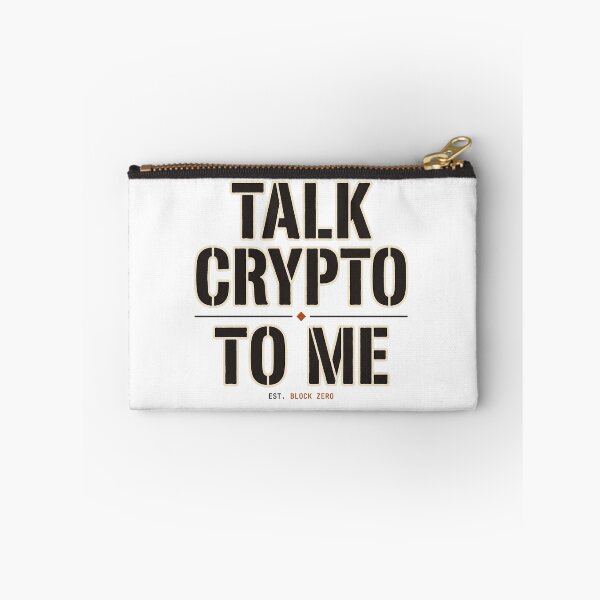 Item preview, Talk Crypto To Me Bold Stencil Typography designed and sold by Seeding Serendipity.