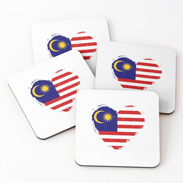 Item preview, Distressed Malaysia Flag Heart MY designed and sold by shitpostee.