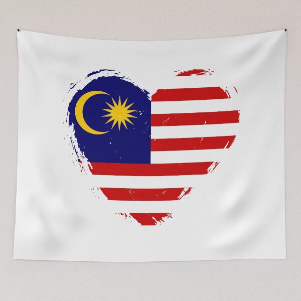 Item preview, Distressed Malaysia Flag Heart MY designed and sold by shitpostee.