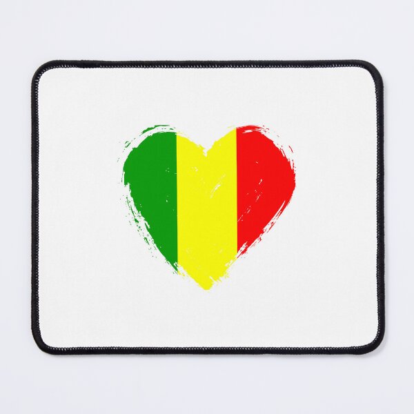 Item preview, Distressed Mali Flag Heart ML designed and sold by shitpostee.