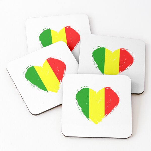 Item preview, Distressed Mali Flag Heart ML designed and sold by shitpostee.