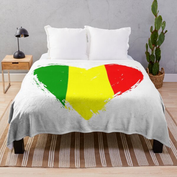 Item preview, Distressed Mali Flag Heart ML designed and sold by shitpostee.