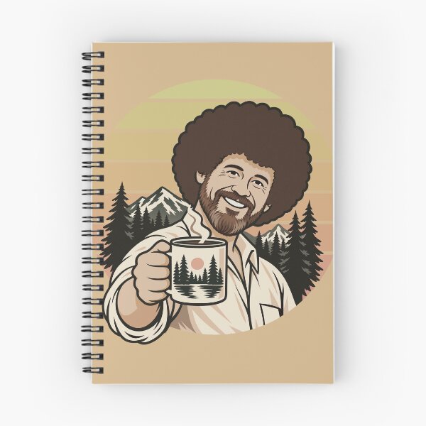 Item preview, Bob Ross Retro Coffee and Mountain Forest Art designed and sold by karamram.