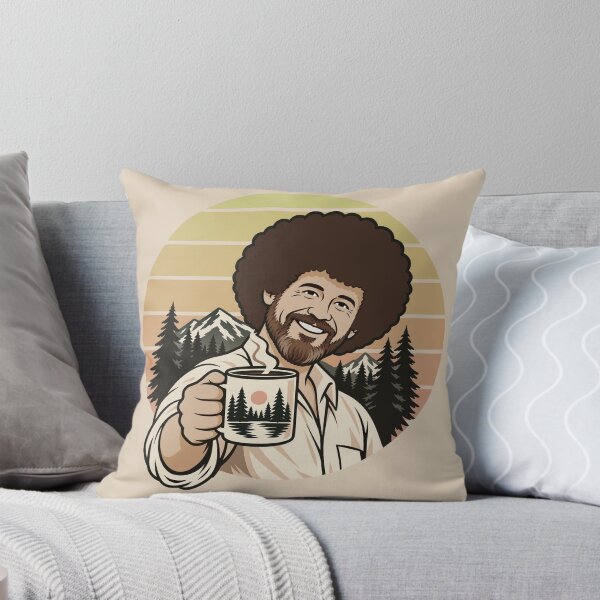 Item preview, Bob Ross Retro Coffee and Mountain Forest Art designed and sold by karamram.