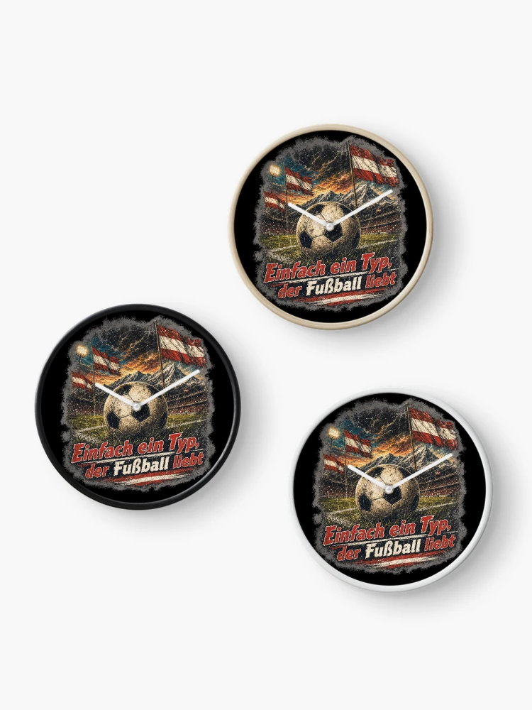 Thumbnail 3 of 4, Clock, Football Austria designed and sold by ReneMM.