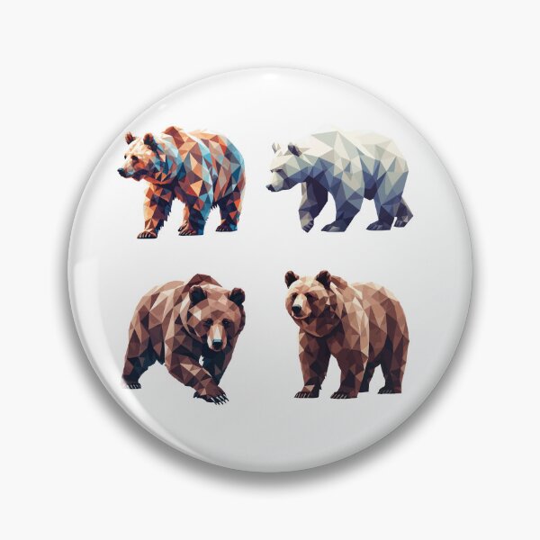 Item preview, Bear in Low Poly style  designed and sold by HarshBrown.