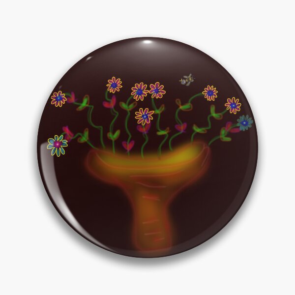 Item preview, Flower And Vase with Bee designed and sold by PatternShow.