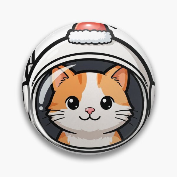 Item preview, Astronaut Cat Christmas Sticker — Funny Space Cat Gift designed and sold by TMS-Studio.