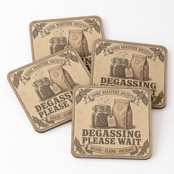 Item preview, Degassing Please Wait Fresh Roasted Coffee designed and sold by BoosterShop.